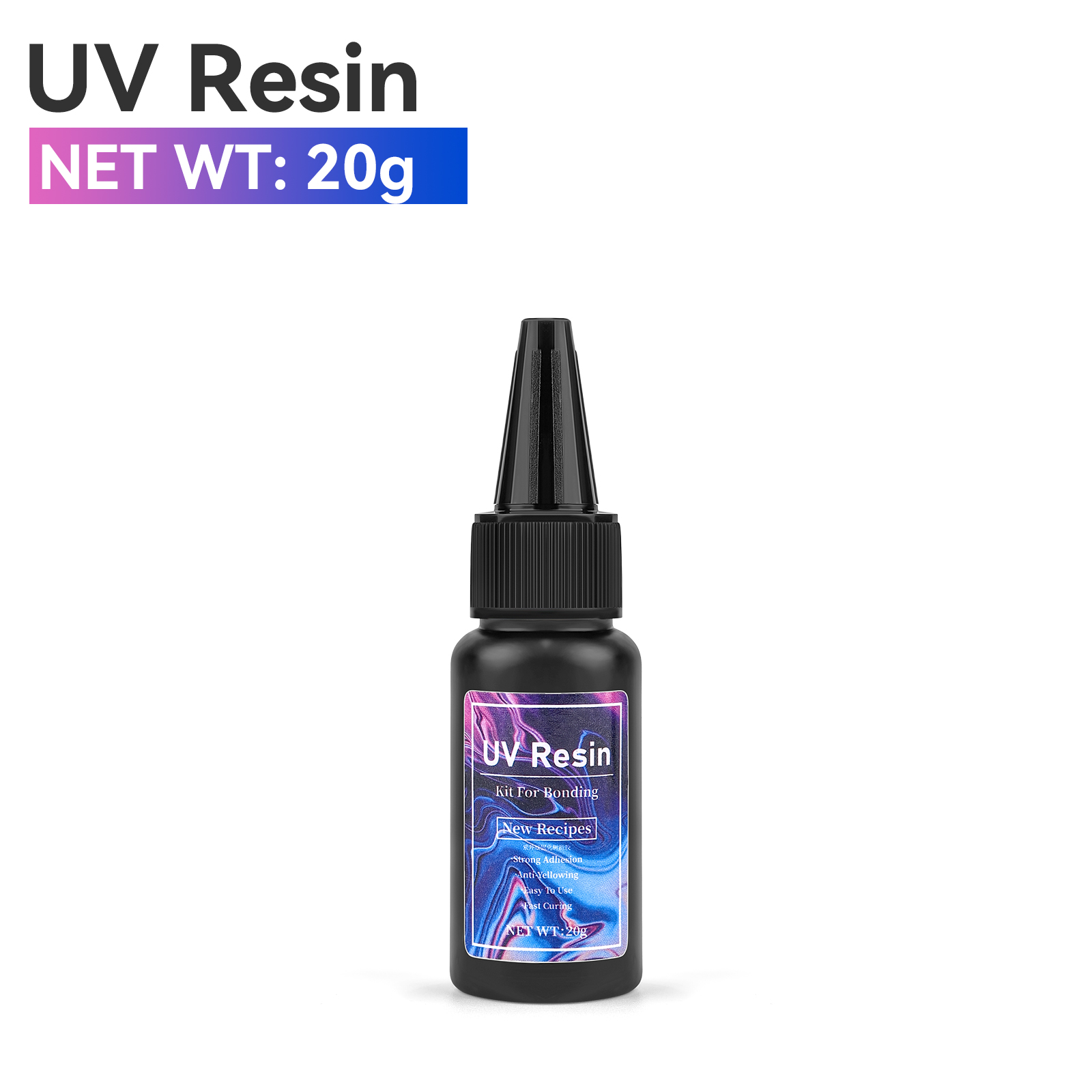 Cola uv para soldagem e ligação, 20/30/50g, super colagem, secagem rápida para colagem de vidro, cerâmica, metal, plástico, faça você mesmo, decoração de artesanato: Branco