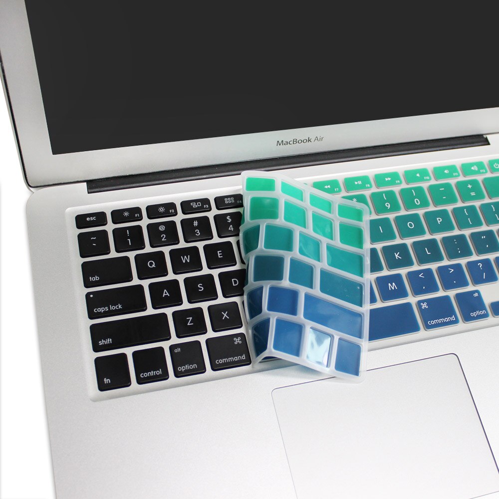 US Version Gradient Colors keyboard cover for macbook pro 13'' 15'' retina air 13 English rainbow cover keyboard Skin protector