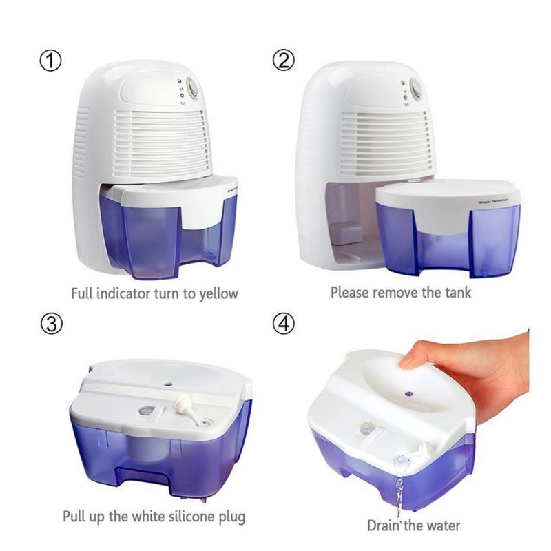 Elektrische Mini Ontvochtiger Lucht Droger Vochtvanger, 20 Vierkante Meter (2200 Sq Ft) voor Hoge Vochtigheid In Kelder, Thuis