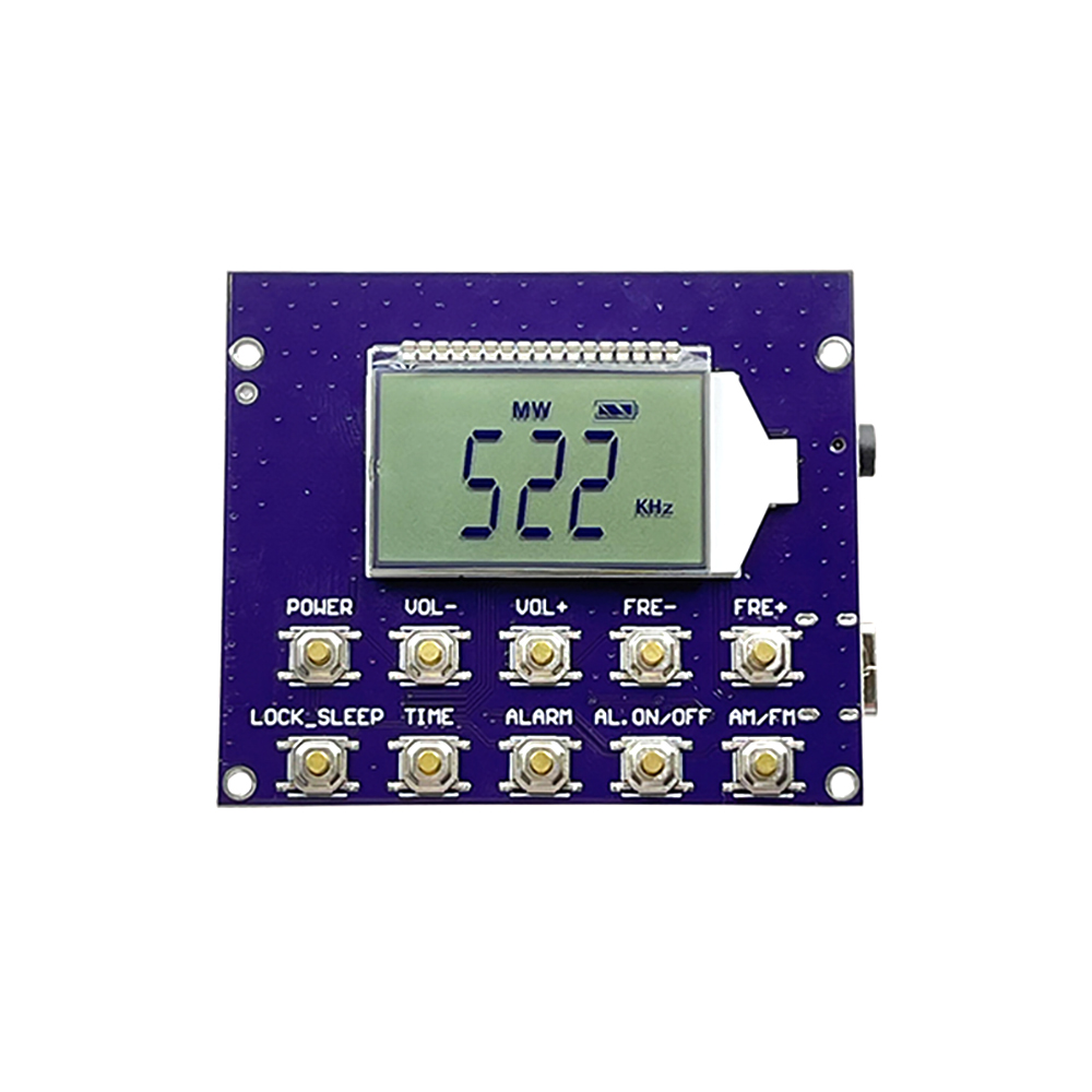 Full-band MW FM SW AM short-wave medium-wave FM Radio Receiver Module Digital Clock station frequency LCD Display radio