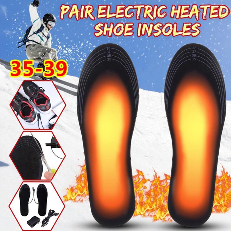 Neue 1 Paar USB Elektrisch Beheizt Schuh Einlegesohlen Füße Heizung Fuß Winter warm Halten Fuß Schuhe Einlegesohle Schuhe Stiefel Heizung