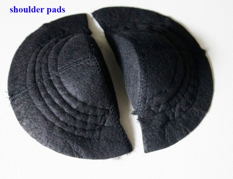 4Pairs Zwart 2.5Cm Zachte Pad Schouder Padding Spons Schoudervullingen Voor Pak/Blazer/Geul Unisex Paddeds naaien Accessoires