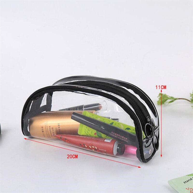Transparante Pvc Cosmetische Tas Voor Vrouwen Waterdichte Clear Make Tassen Beauty Case Make Up Organizer Opslag Bad Toilettas Wash Bag: A