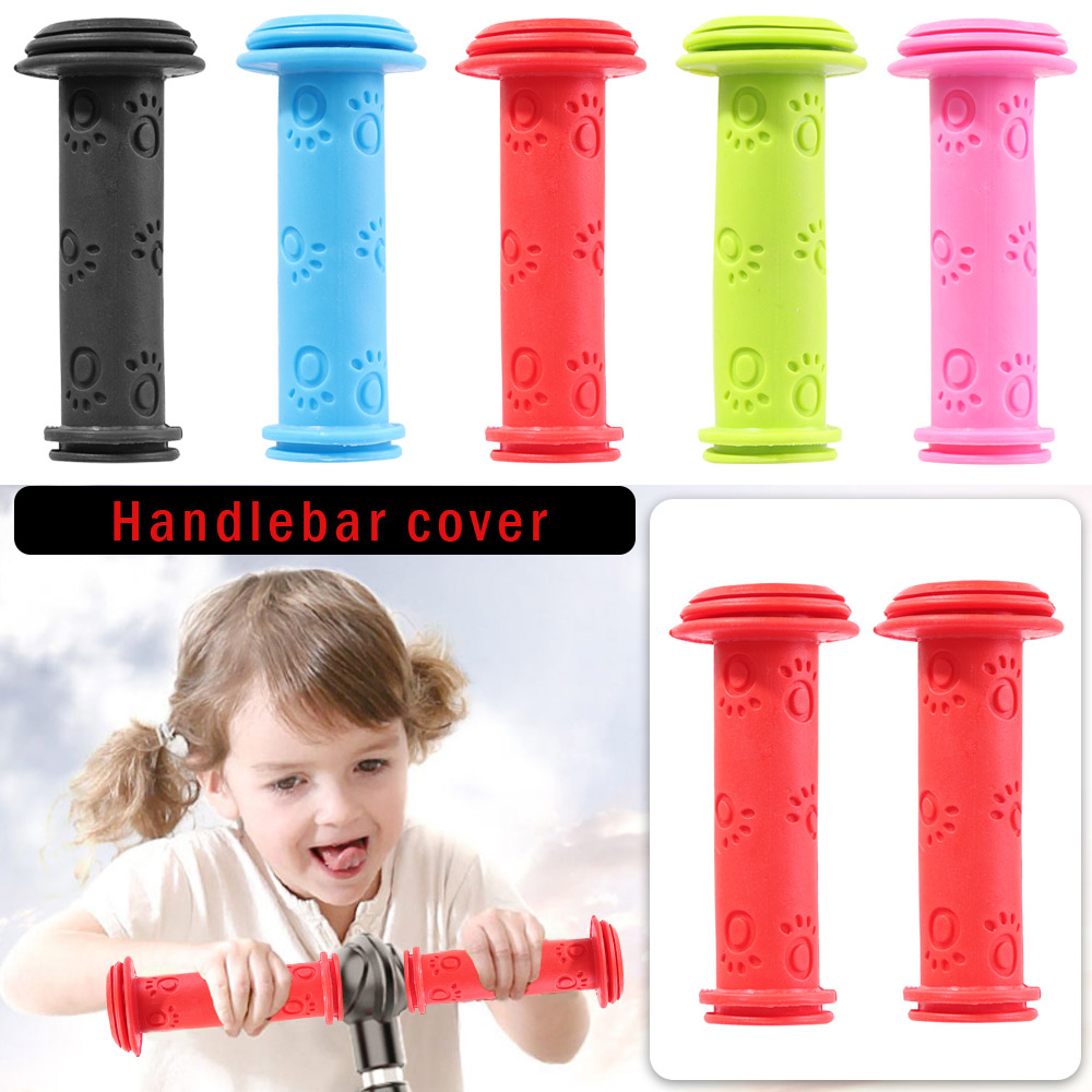 Rubber Grip Handle Bike Handlebar Grips Cover Anti-skid Bicycle Tricycle Skateboard Scooter For Child Kids Universal Scooter
