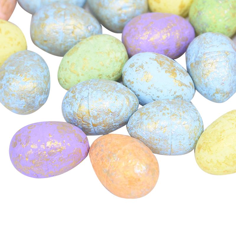 50Pcs Mini Easter Foam Egg DIY Handmade Craft Painted Pigeon Bird Eggs Happy Easter Party Decoration Kids Favor Home Decor