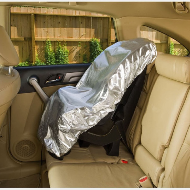 Baby bilsæde solskærmsdæksel til børn børn spædbarn auto sikkerhedssæde klapvogn aluminium film solskærm støv uv beskytter