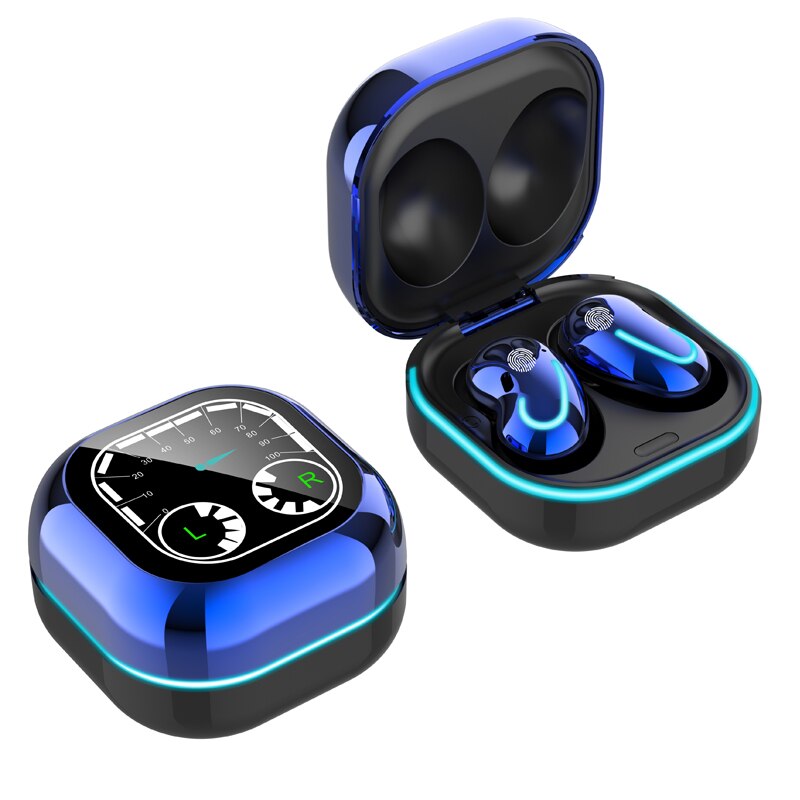 Tws Bluetooth Hoofdtelefoon Draadloze Koptelefoon Waterdichte 8D Hifi Sound Binaural Call Oordopjes Sport Noise Cancelling Hoofdtelefoon: S6 SE-Blue LED