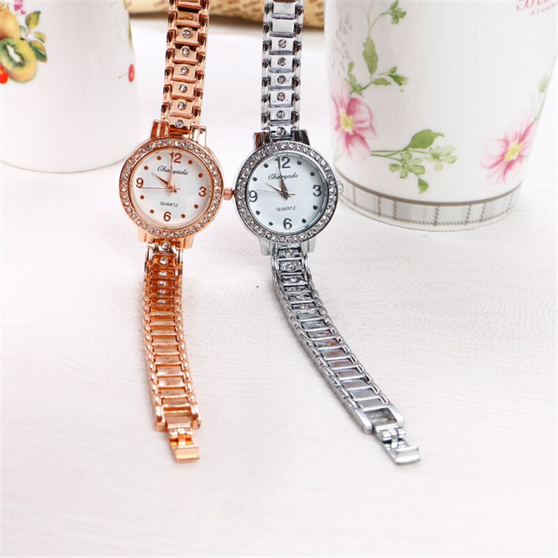 Mode Strass Horloge Vrouwen Luxe Armband Horloge Dames Quartz Jurk Horloge Vrouwen Klokken