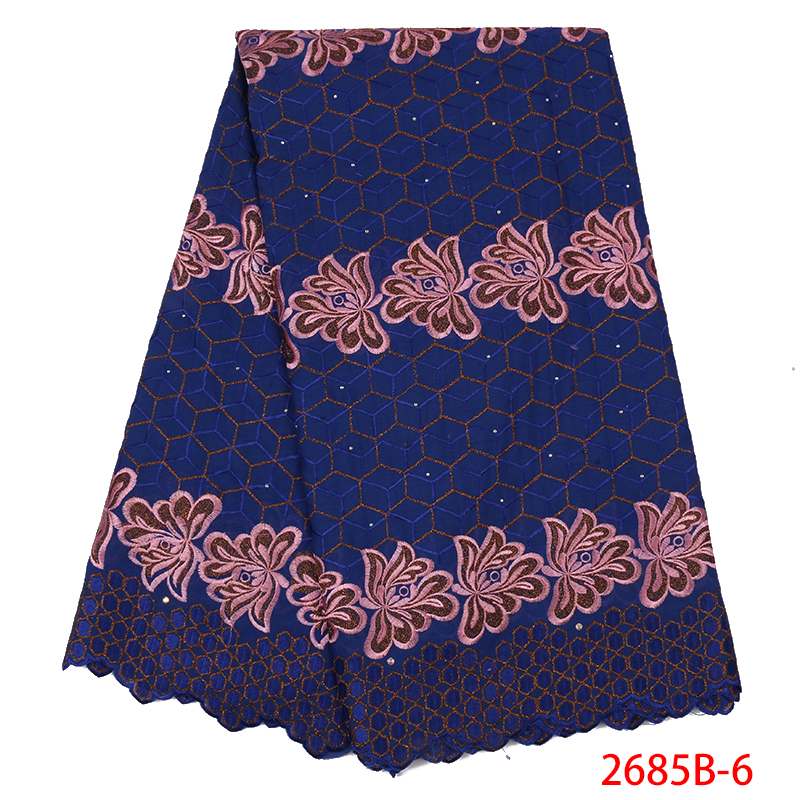 kant materialen voor afrikaanse franse kant stof van kant borduurwerk katoen veters voor vrouwen KS2685B-6