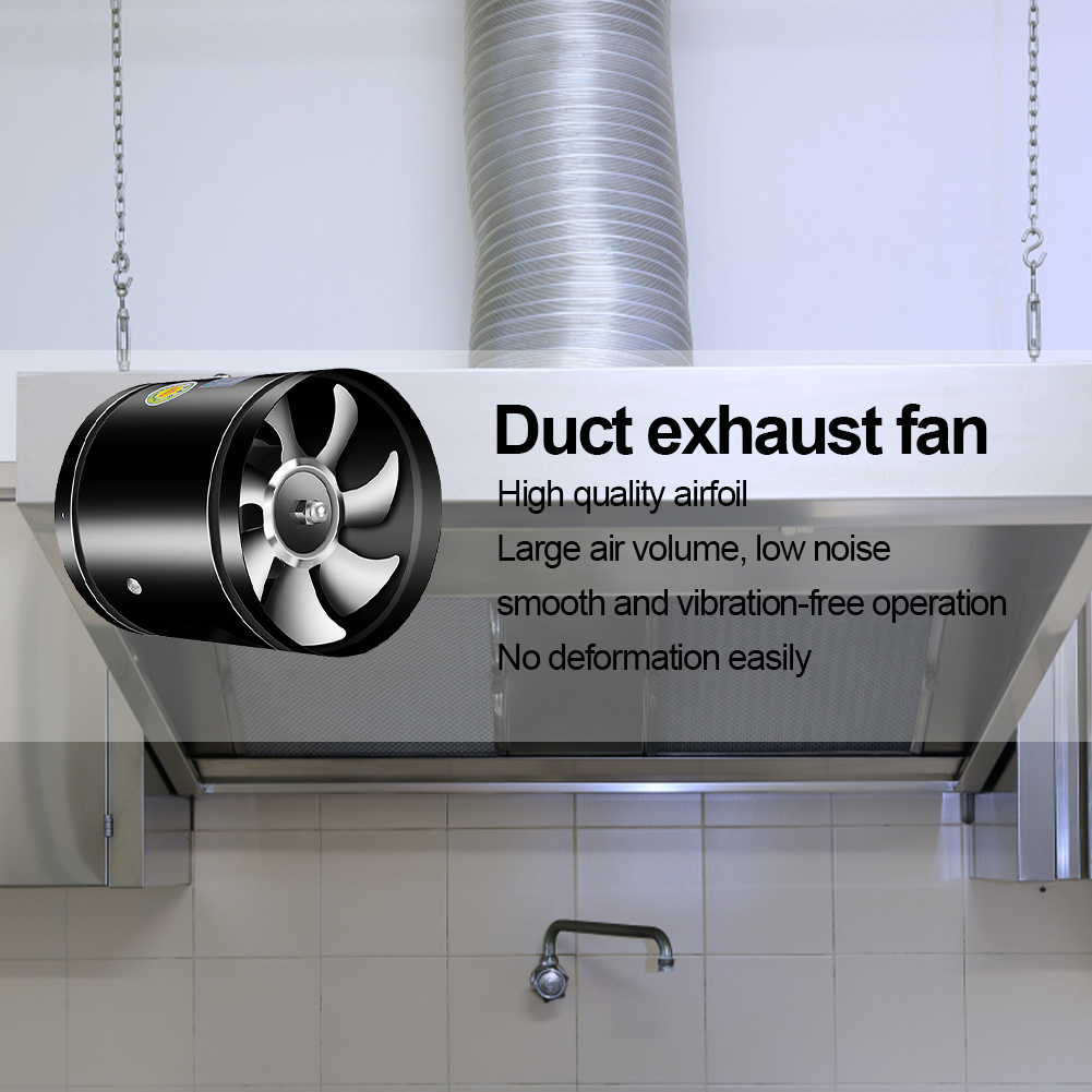 4/6/8 Zoll Leistungsstarker, leiser Abluftventilator, WC-Ventilator, Badezimmer-Luftabsaugung, Küche, Rauchabsaugung, Abluftgebläse
