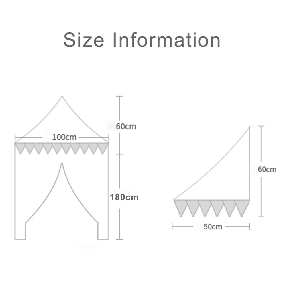 Children Play House Castle Kid Teepee Tents Cotton Foldable Tent Canopy Bed Curtain Baby Crib Netting Girls Boy Room Decoration