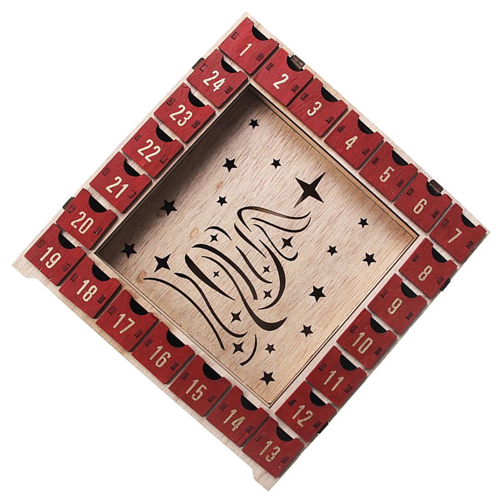 1pc Countdown Calendar Xmas Square Shaped Advent Calendar for Xmas