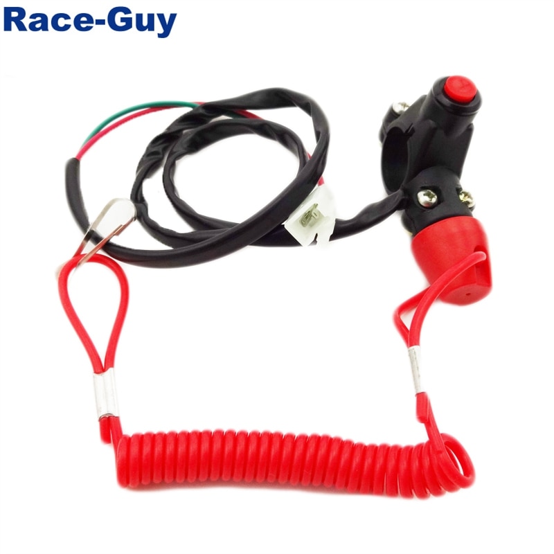 Off Tether Safety Stop Kill Switch Push Button For 2 Stroke Mini Moto Dirt ATV Quad 4 Wheeler Minimoto Pocket Bike