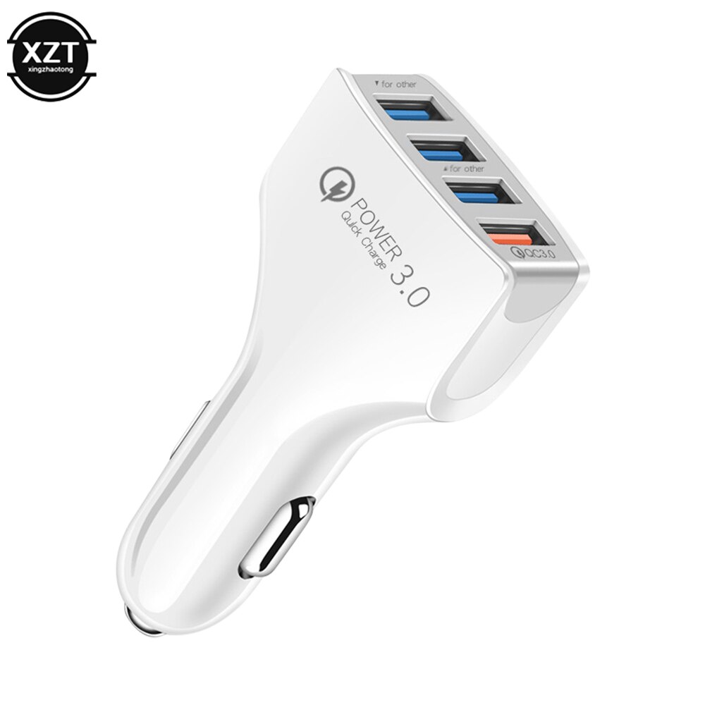 NEUE Auto Ladung 4 Hafen USB Auto Ladung Schnell Ladegerät QC 3,0 praktisch Ladung Adapter Für iPhone Samsung Auto praktisch