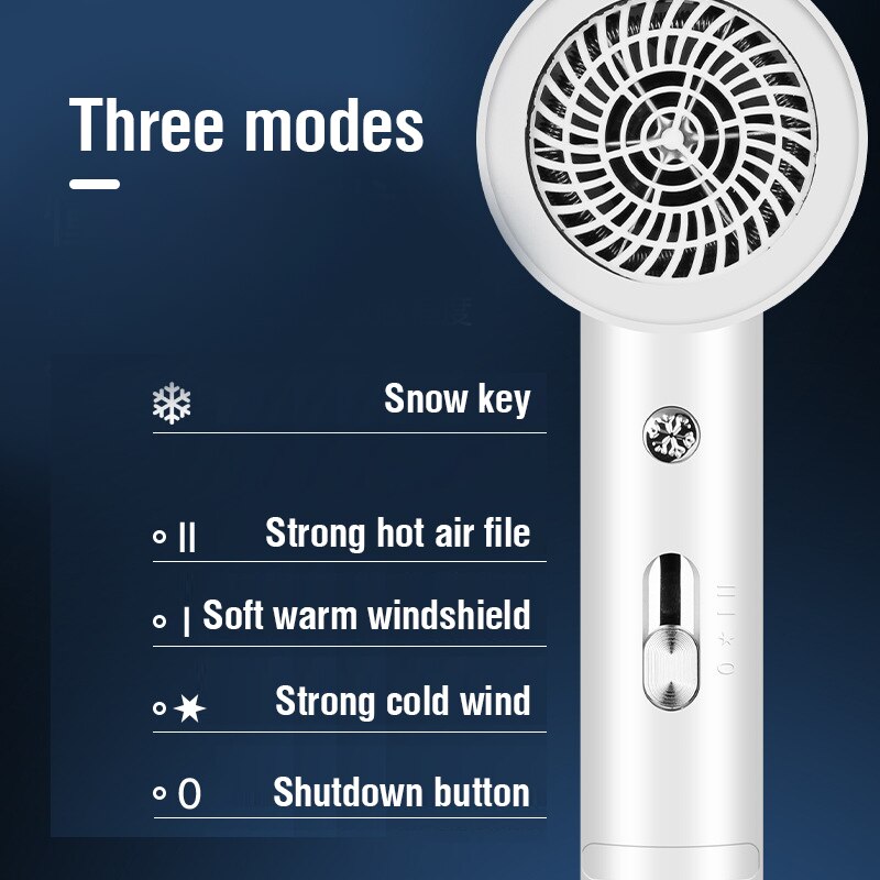 Hair Dryer Portable Diffuser Hair Dryer Hairdressing Blow Dryer 1200W Household Blower Hairdryer