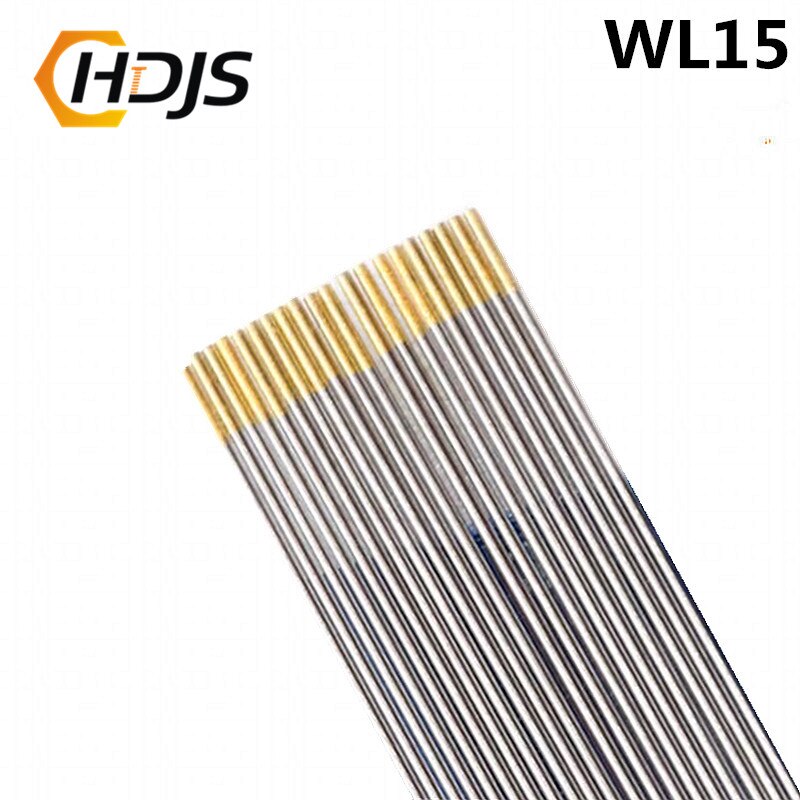 10 Pcs/Boxs 1.6X150 Mm WL15 Lanthanated Wolfraam Gouden Elektrode Hoofd Wolfraam Naald/Lassen elektrode