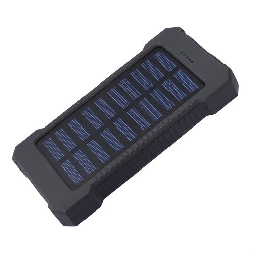 Wasserdicht 10000Mah Solar Power Bank Solar Ladegerät Dual USB Power Bank mit LED-Licht für iPhone 6 Plus Xiaomi handy: Black