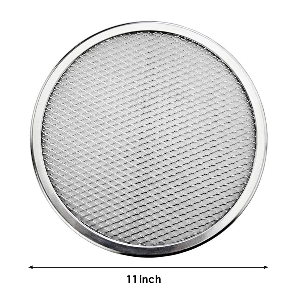 6-22inch Seamless Aluminum Pizza Screen Baking Tray Metal Net Bakeware Kitchen Tools Pizza Baking Tools: 11 in
