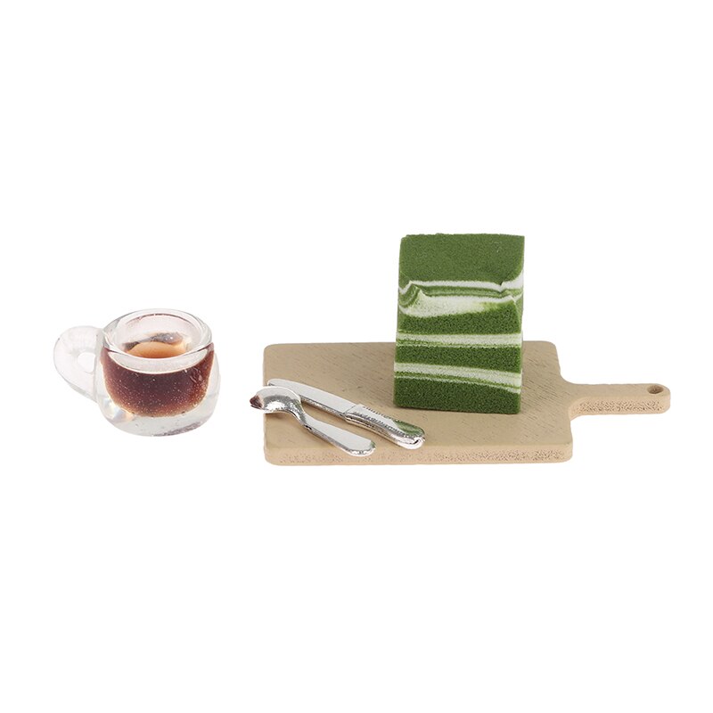 1:12 Dollhouse Miniatuur Lade Mousse Cake Set Craft Diy Keuken Voedsel Accessoires Nep Miniatuur: A1