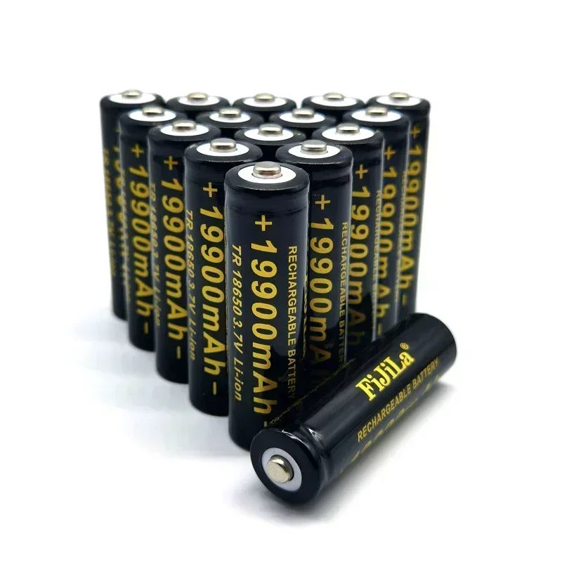 100% 18650 Lithium Batteries Flashlight 18650 Rechargeable-Battery 3.7V 19900 Mah for Flashlight +201 charger