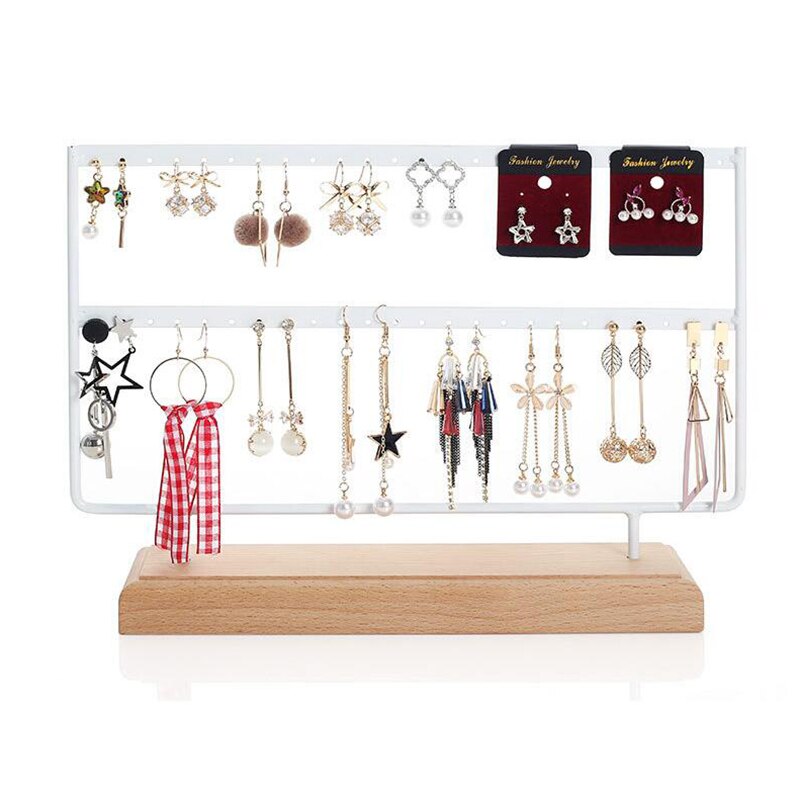 Porta pendientes Orecchini, tachuelas para los oídos, joyería, muestra madera, soporte para presentación de joyería, estante, organizador, orejera, organizador de joyería