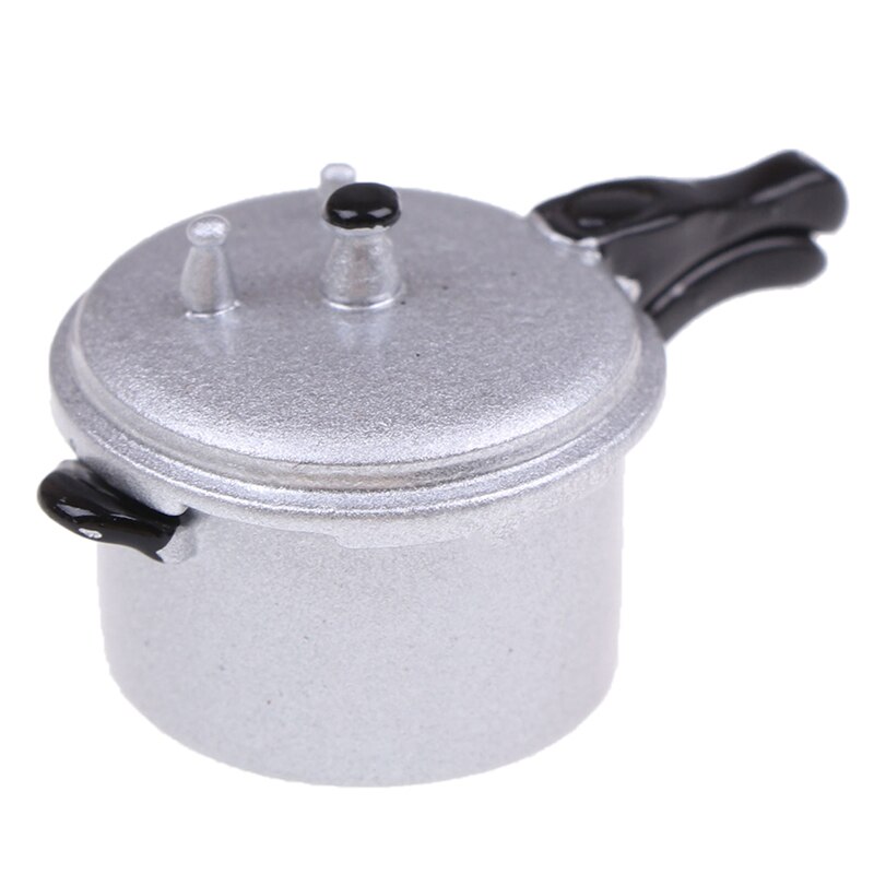 1:12 Scale Dollhouse Miniature Kitchen Cooking Utensil Pressure Cooker Autoclave Toy Simulation Kitchen Tools