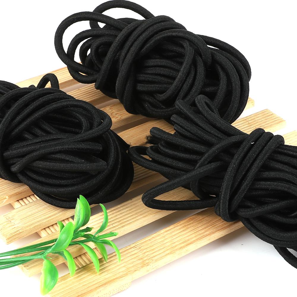 2 Mt/los 1-5mm Schwarz Runde Elastische Band Perlen Elastischen Seil Gummiband Stretch Gewinde Schnur Linie Für DIY Nähen Handwerk Zubehör