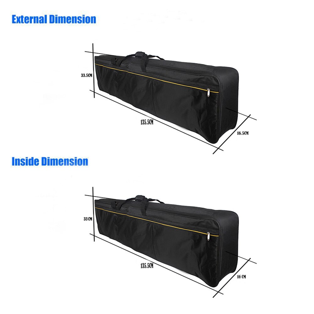 ammoon 88-Key Keyboard Carry Bag Electric Piano Padded Case Gig Bag Zippered Closure with Top Handle