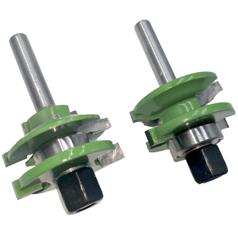 8Mm Schacht 3Pcs Deur Panel Kast Tenon Router Bit Kast Rail & Stile Set Panel Raiser Ogief Frezen cutter Voor Hout Mc02033