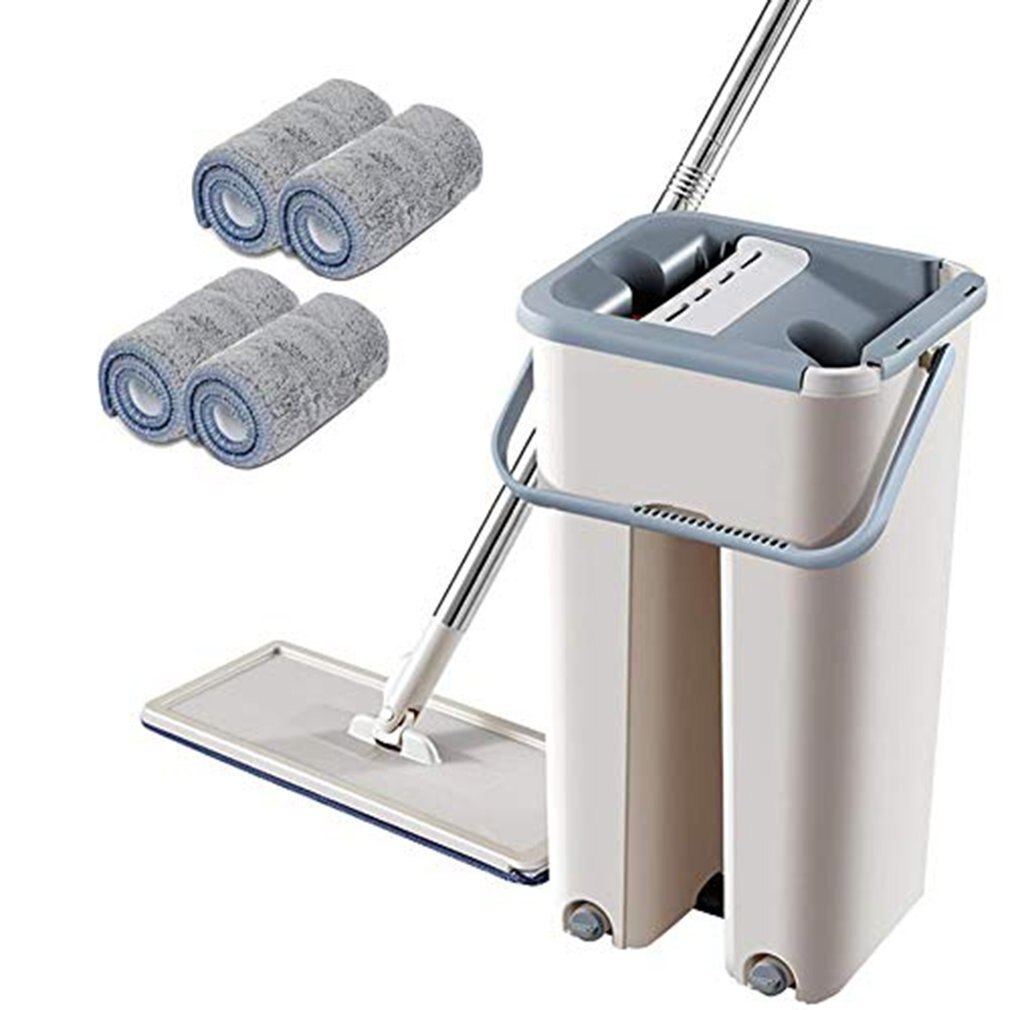 Luie Man Gratis Hand-Wassen Platte Schraper Mop Microfiber Mop Mop Emmer Staaf Mop Praktische Cleaning Tools: Bourgondië