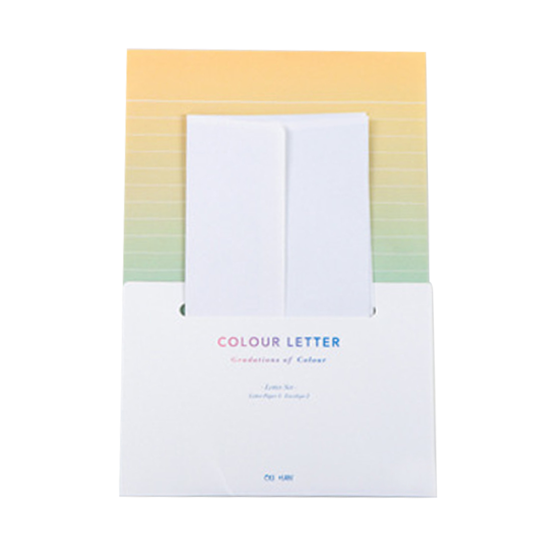 FangNymph Kawaii dégradé enveloppes mignon écriture papier ensemble de lettres pour enfants fournitures scolaires étudiant fournitures scolaires: yellow