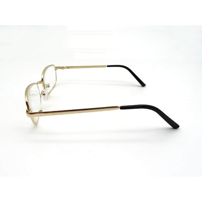Unisex goedkope metalen leesbril vergrootglas dames heren rechthoek legering presbyopie bril goud hyperopie bril  +1.0 ~ +4.0