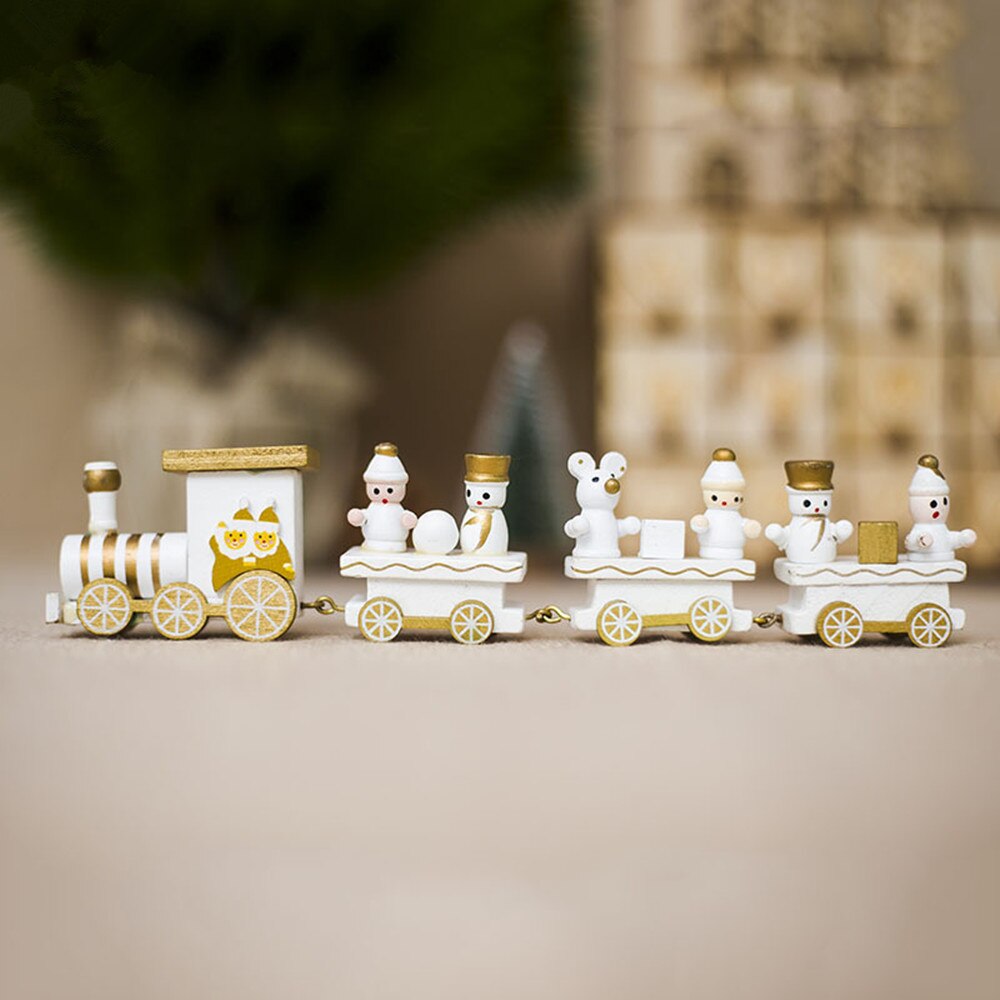 1pc Christmas Train Painted Wood Christmas Decoration for Home with Advent Calendar Calendar Storage Box 42*10*19cm Navidad: 21X4.5cm type3