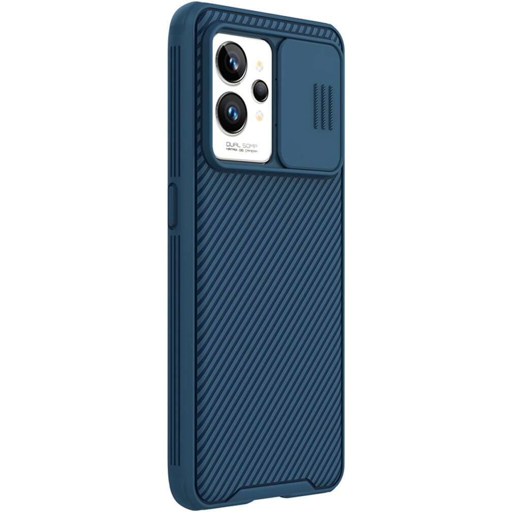 Voor OPPO Realme GT 2 Pro Case Nillkin Camshield Pro Sliding Lens Shell Camera Beschermhoes Voor Realme GT 2 Pro Telefoon Cover: Blue