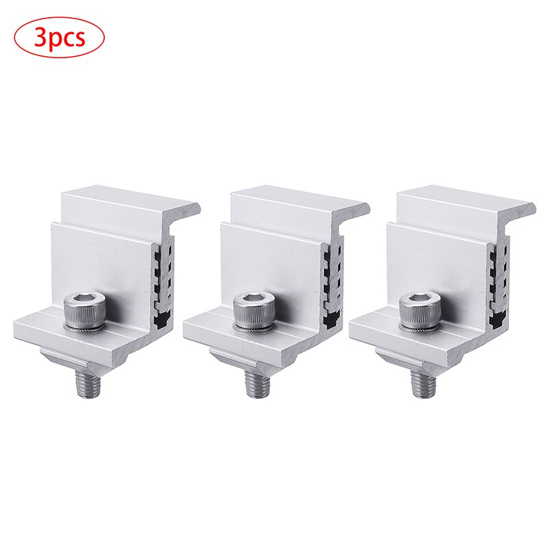 1/3/5pcs Solar Panel Mounting Clamps 35-50mm Side Pressure Solar PV Mounts Bracket Support Adjustable Solar System Accessories: 3pcs 35-50mm side