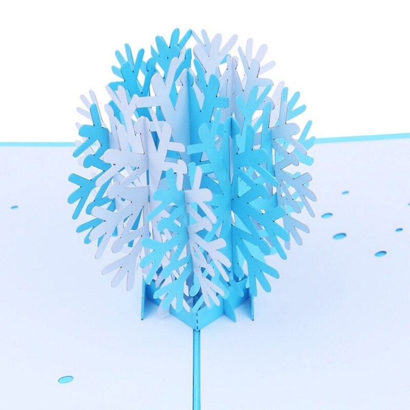 Sneeuwvlok 3D Pop-Up Kerstkaart Kaarten Uitnodiging Envelop Dr #
