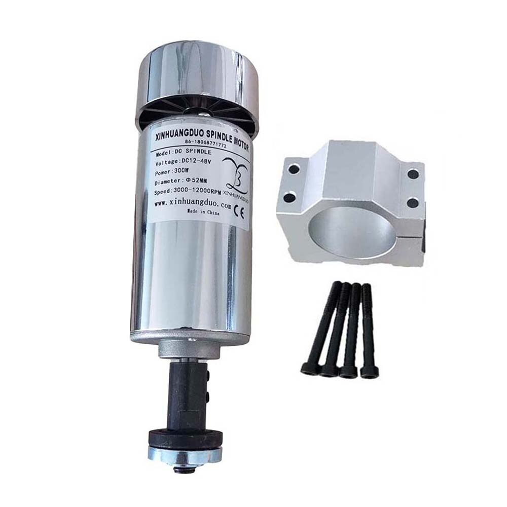 48V 200W 300W 400W 500W Angle Grinder Spindle Motor Air-cooling cnc Spindle DC Motor + 1pcs 52mm Clamp For CNC Machine