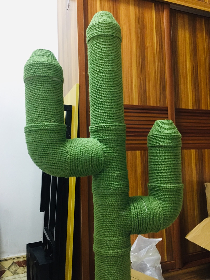 Sisalköysi kissa raapiminen kotitekoinen käsintehty sisal kiipeilyteline kissan raapimislauta kissan puu perusväri 6/8mm paksu