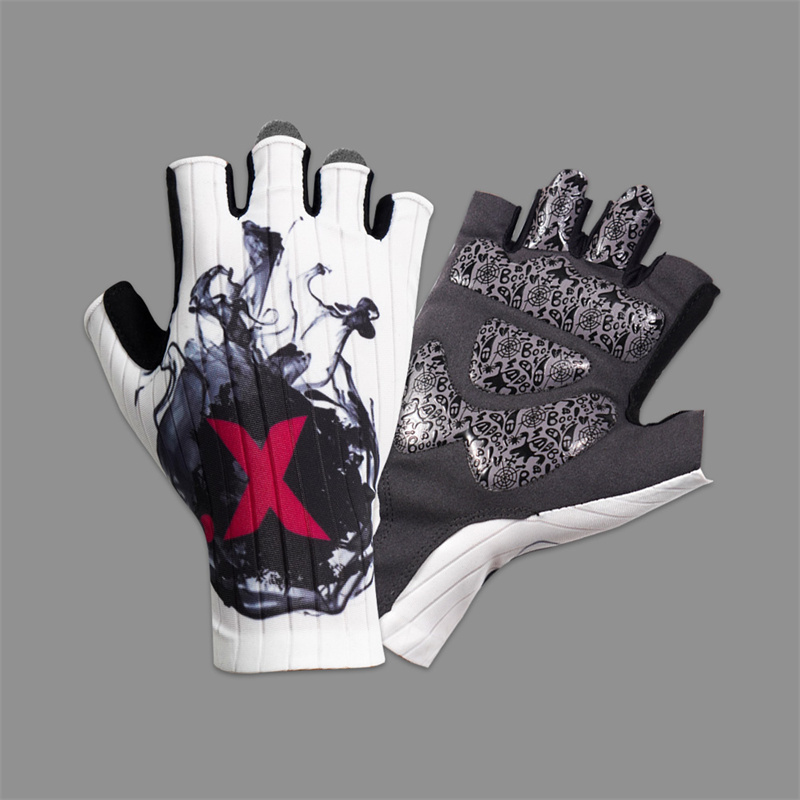 Guantes CNC, accesorios para bicicleta, guantes para Mtb, guantes de ciclismo de verano, guantes de medio dedo para bicicleta, traje deportivo para Fitness: S / Rojo