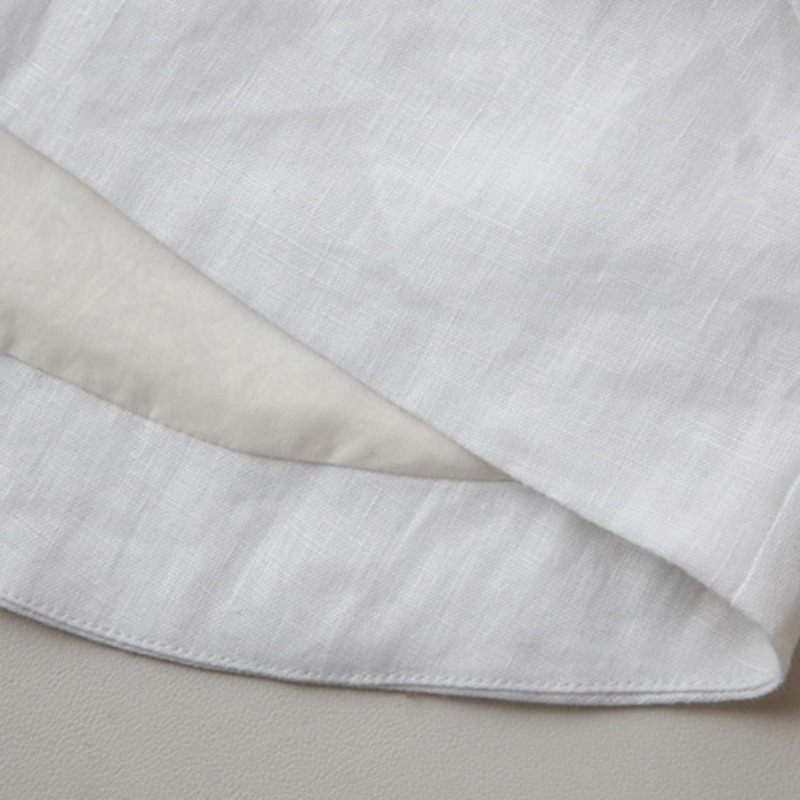 Sommer 100%  ærmeløs crop top i linned til kvinder, løs afslappet ensfarvet, søde toppe, rund hals, minimalistiske korte t-shirts