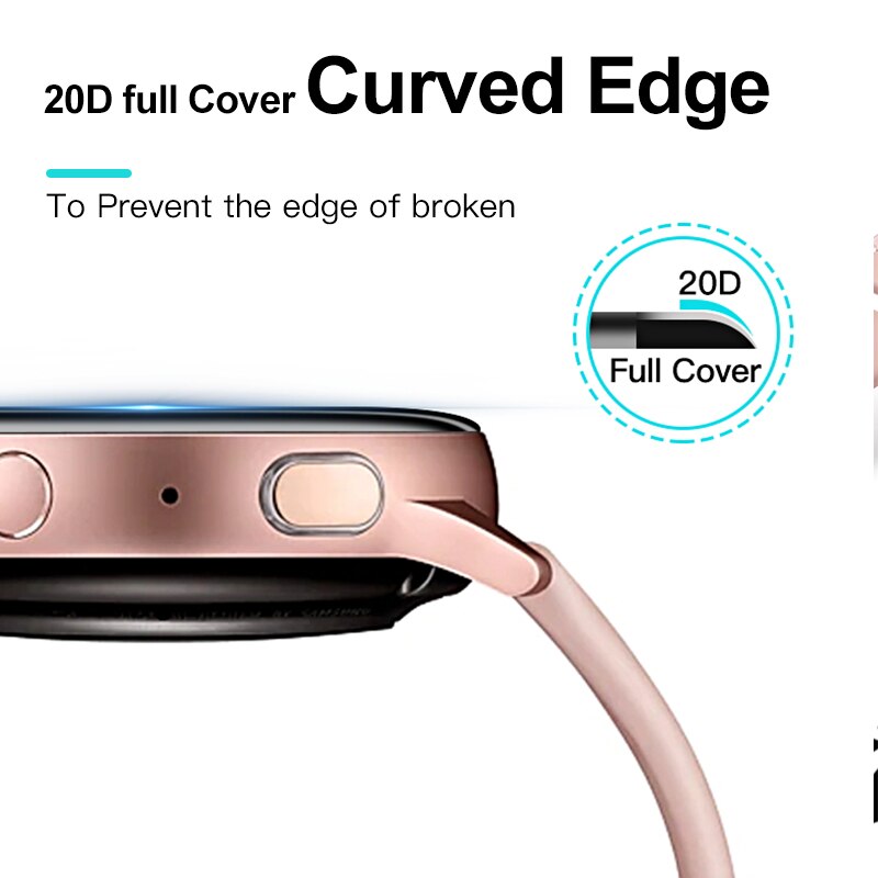 Protective Film 20D Tempered Softs Screen Protector For Samsung Galaxy Watch Active 2 44mm 40mm Protection Screen protector Film