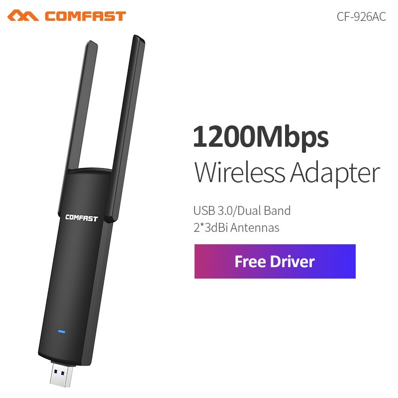 Comfast Dual Band 2.4G & 5G Ac Router Draadloze Signaal USB3.0 Wifi Speed Adapter Extender Wifi Externe Netwerk kaarten: CF-926AC V2