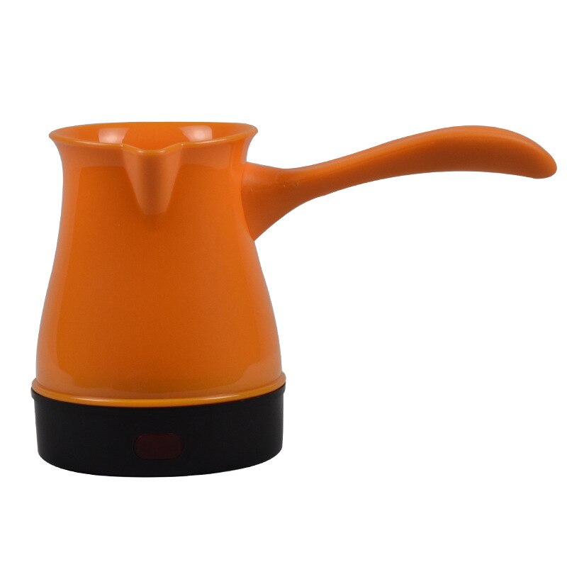 Automatic Stainless Steel Coffee Maker Portable Electrical Coffe Pot Boiled Milk Mini Cafetera Machine Brew Tea: Orange