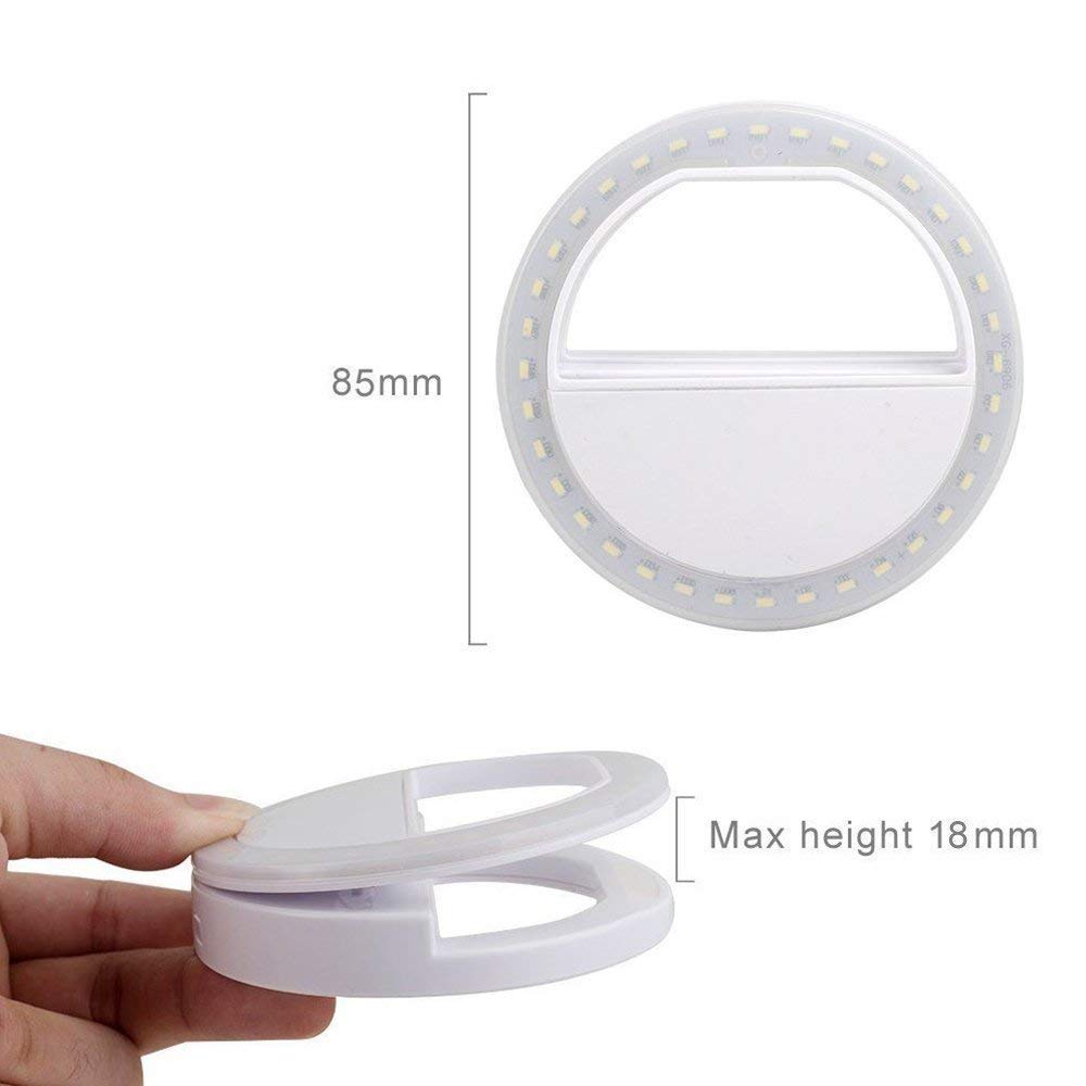 Duszake Selfie Ring Licht Led Draagbare Telefoon Lamp Flash Smartphone Ring Licht USB Camera Telefoon Lamp voor iPhone X 6 s 7 Samsung S8