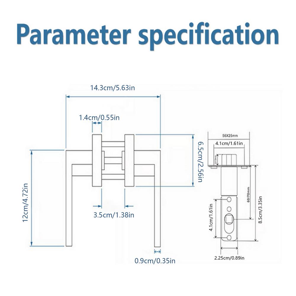 Matte Black Door Handle Door Locks Door Levers For Passage Heavy Duty Door Locks Reversible Flat Levers Door Handles For Right: Silver