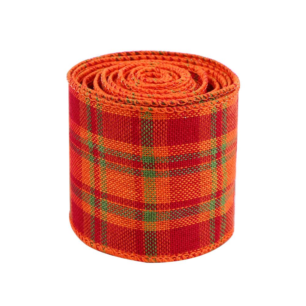 6M Kerst Lint Rood Zwart Plaid Linnen Linten Kerstboom Boog Decoraties Voor Huis Xmas Cadeaupapier Lint Noel: Style A