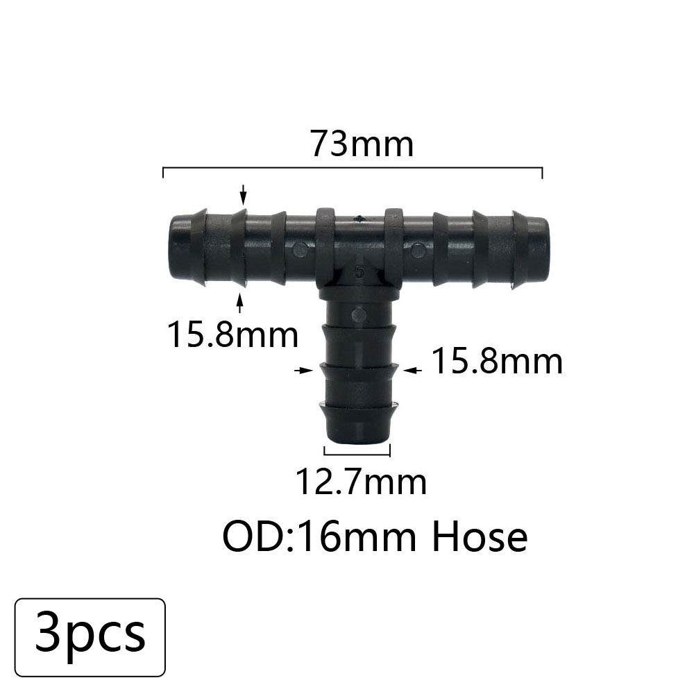 Plastic Hose Barb Connectors 16/20/25mm Pe Tube Tee Elbow Cross End Plug Reducing Coupler Drip Irrigation Fitting 1/2 3/4 1": Burgundy