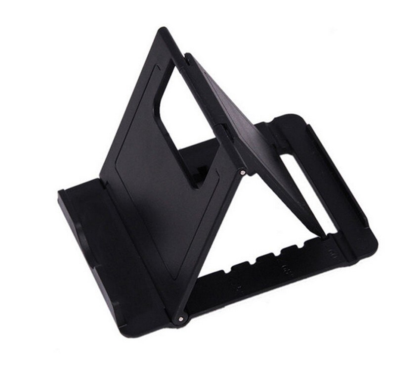 Universal Desktop Foldable Adjustable Angle Cell Phone Stand Holder for Tablet Mobile iPad Kindle iPhone Xiaomi Samsung: Black