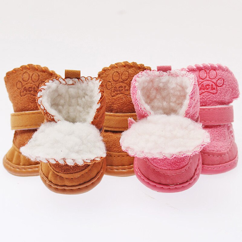 Haustier Hund Schuhe Winter Warme Plus Fleece Stiefel Für Welpen Katze Haustier Schuhe Chihuahua Kleine Hund Schuhe Haustiere Kleidung Liefert