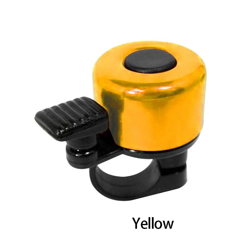 Aluminum Alloy Loud Sound Bicycle Bell Handlebar Safety Metal Ring Environmental Bike Cycling Horn Multi Colors Handlebar Bell: Yellow